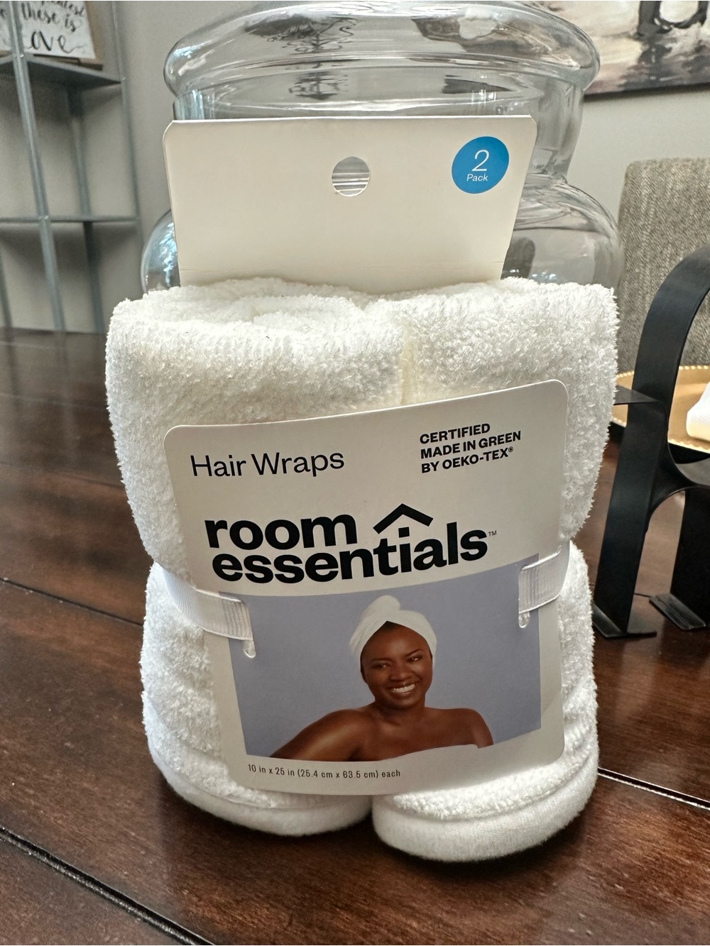 Room Essentials White Hair Wraps - 2 Pack